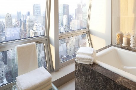 A bathroom view from 400 Fifth