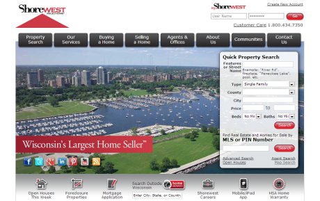 Shorewest Realty landing page