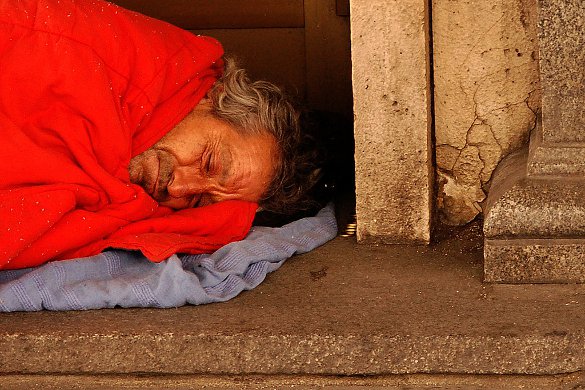 Homeless man by César Astudillo