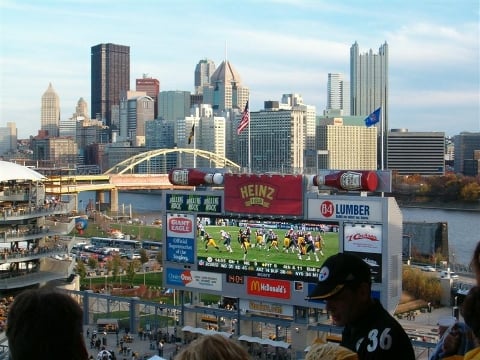A view of Pittsburgh from the cheap seats