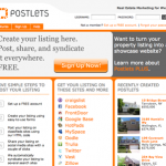 The Postlets app lets users upload ads for property listings to social media like Facebook, Twitter and Zillow