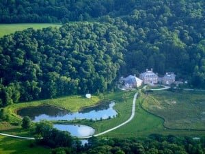 Aerial view Longaberger mansion