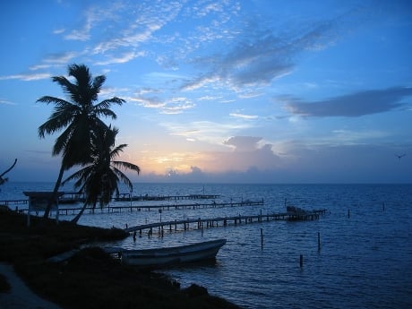 Sunrise over Belize