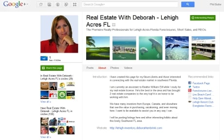 G+ real estate pages. 