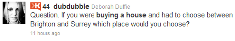 twitter search result buying a house