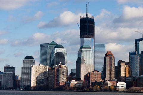 One World Trade Center during construction