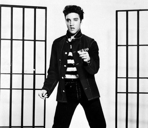 Elvis Presley promoting Jailhouse Rock
