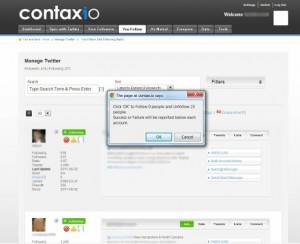 Contaxio user interface