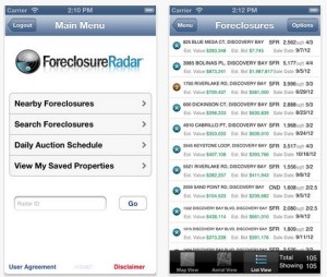 Foreclosureradar at iTunes, Real Estate technology tools
