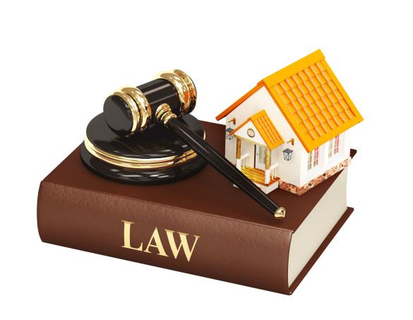 House and law. Object isolated over white