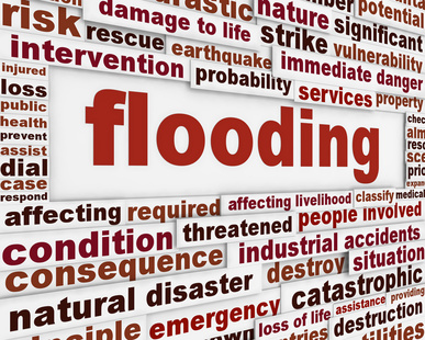 Flooding warning message