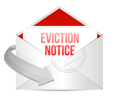 eviction notice mail or email illustration design