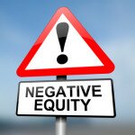 Negative equity concept.