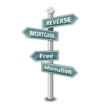 REVERSE MORTGAGE icon as signpost NEW TOP TREND