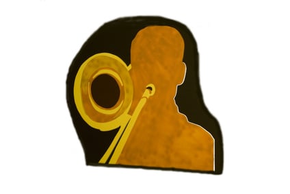 the trombone player