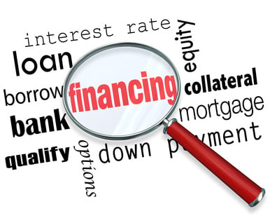 Financing Magnifying Glass Words Load Mortgage