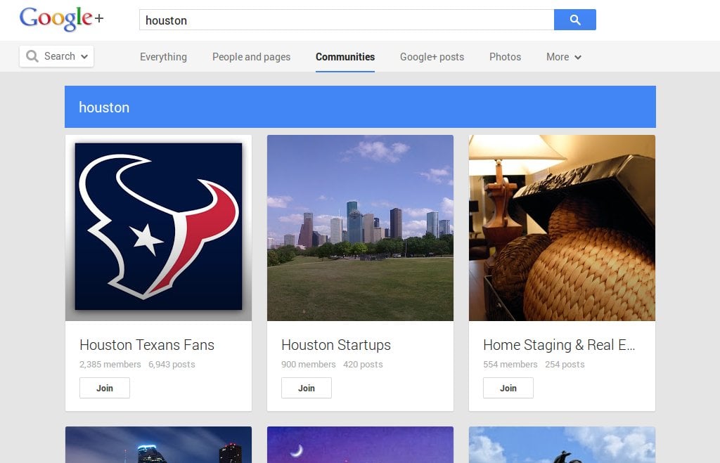Googfle+ Communities Houston