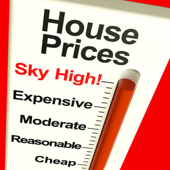 House Prices High Monitor Showing Expensive Mortgage Cost