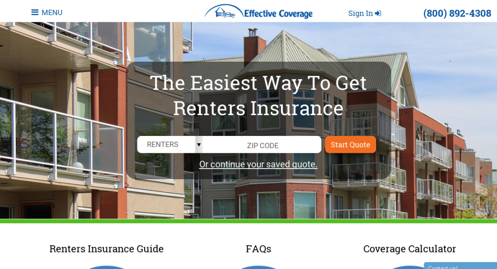 Effective Coverage makes renters insurance easier