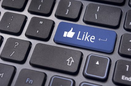 like message on keyboard button social media concepts