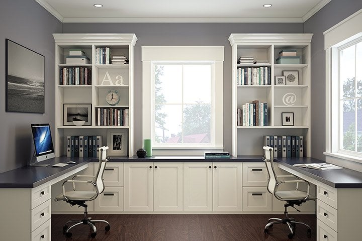 white home office
