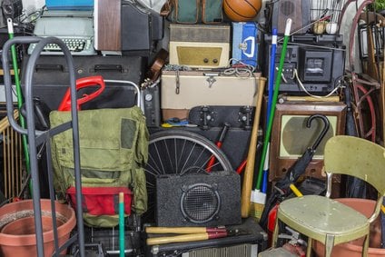 Vintage Rummage Pile Storage Area Mess