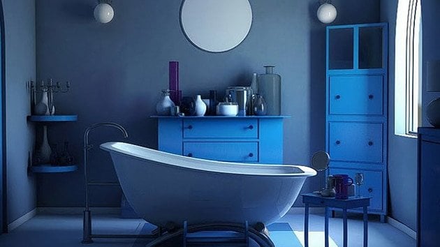 cool blue bathroom designs