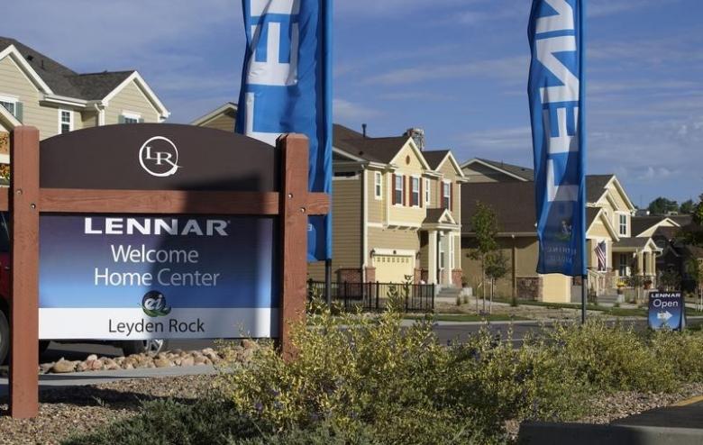 Lennar model homes are seen at a development in Arvada