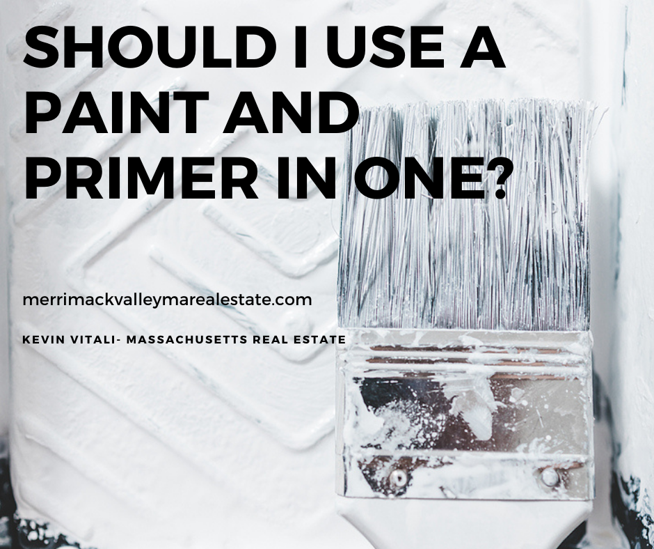 paint brush and paint pan paint and primer in one