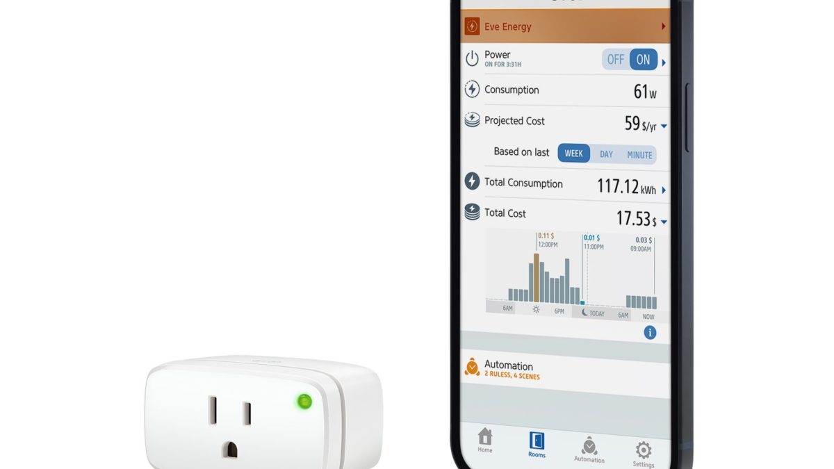 Eve Energy - Apple HomeKit Smart Home, Smart Plug & Power Meter
