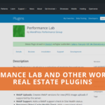 Performance Lab and Other WordPress Real Estate Plugins