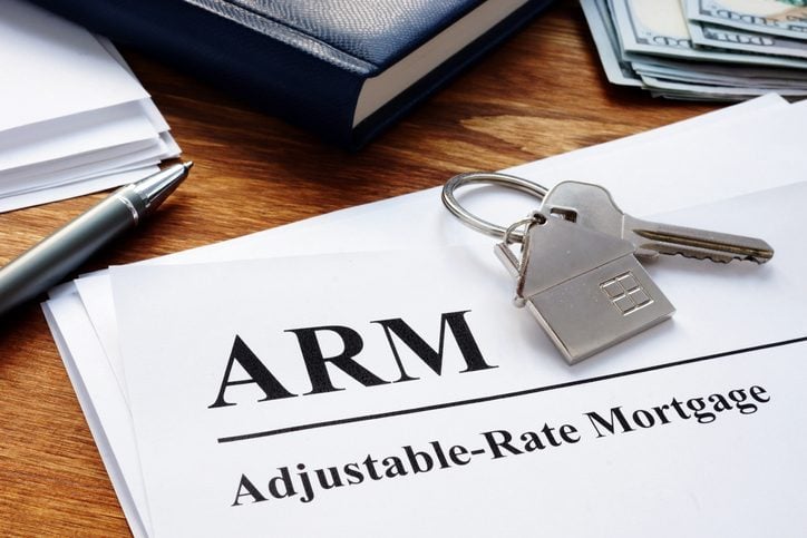 Adjustable Rate Mortgage ARM papers in the office