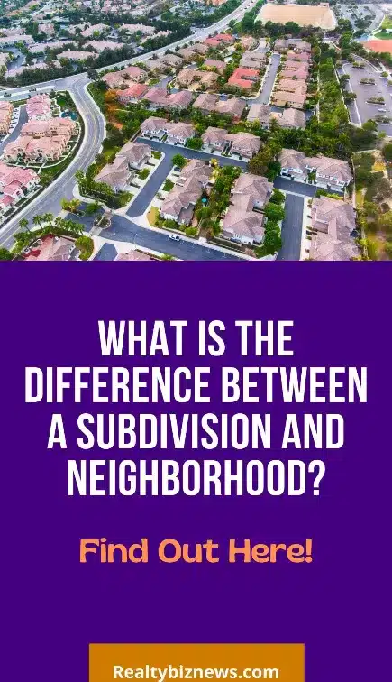 Difference Between Subdivision and Neighborhood