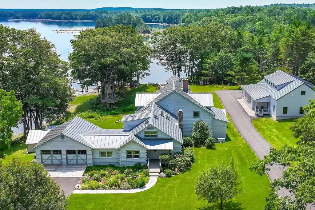 Penobscot residence drone view